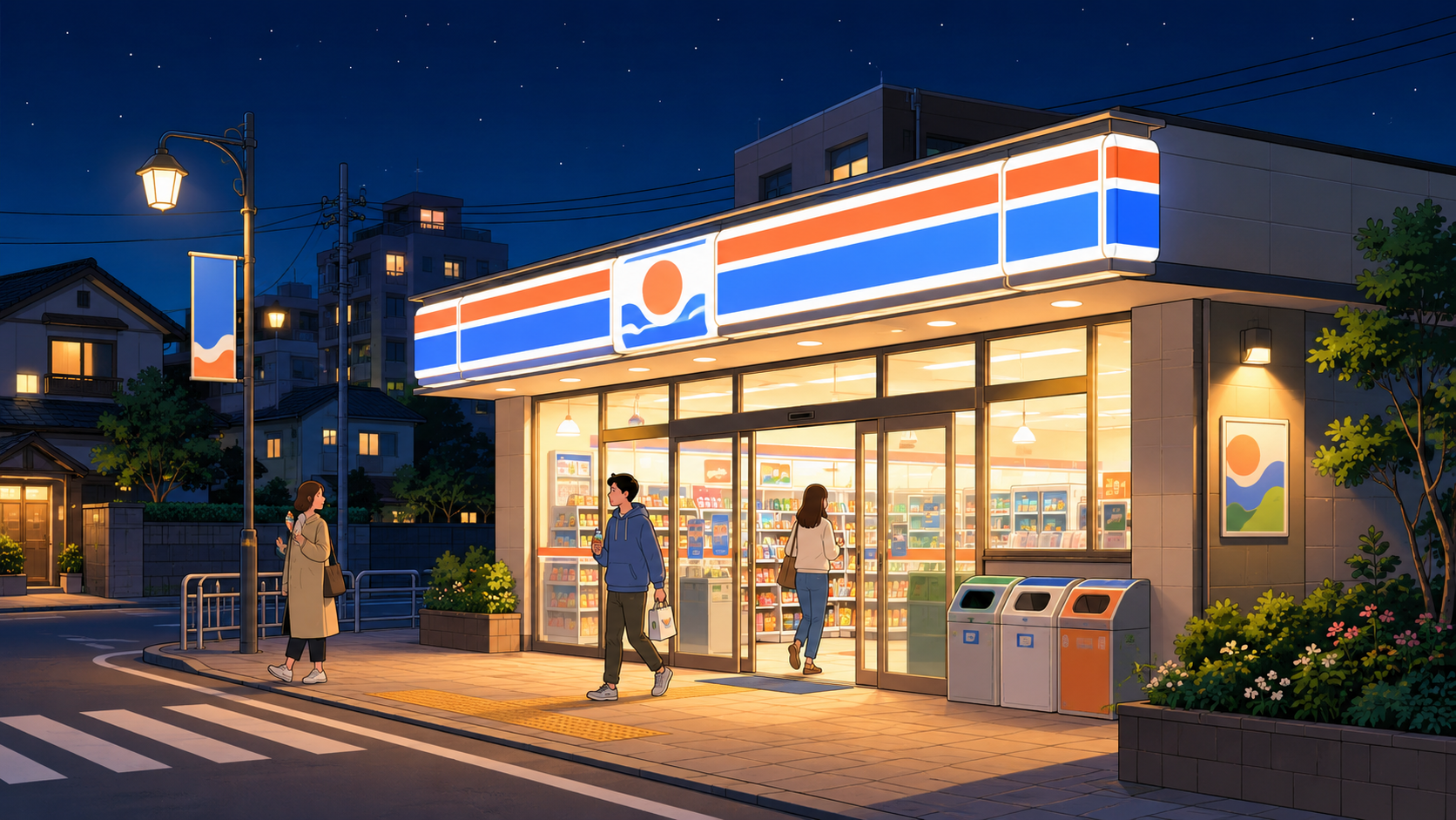 日本のコンビニの外観イメージ